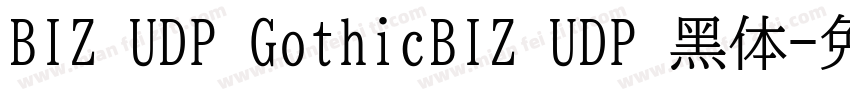 BIZ UDP GothicBIZ UDP 黑体字体转换